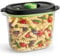 Boîte alimentaire FoodSaver de conservation et marinade | 1,8 Litres | Boîte alimentaire hermétique sans BPA | Anti-fuite | Va au lave-vaisselle, Transparent / Noir