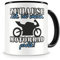Samunshi® Tasse de moto avec inscription en allemand « Zuhause ist Motorrad Geschenk für Motorrad Fans » - Grande tasse amusante pour anniversaire - Noir - 300 ml