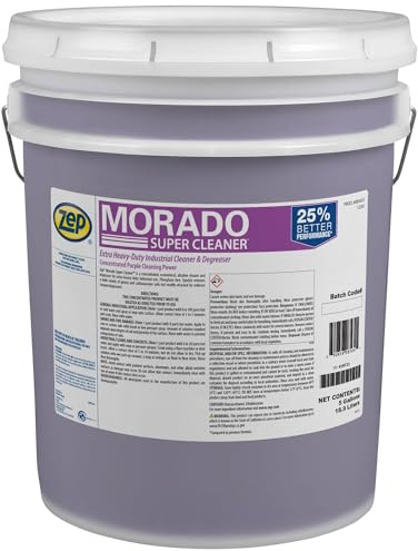 Zep Morado Purple Concentrated Super Cleaner - 5 Gallon (1 Unit) 85635 - Extra Heavy-Duty Industrial Degreaser, Phosphate Free, Alkaline Concentrate Removes Grease, Grime