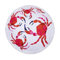 BiggDesign Rundes Strandtuch, Kreis Stranddecke, dick und weich, wasserabsorbierendes Kreis Strandtuch (Krabbe Design, Rot)
