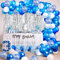 Ballon Girlande Blau Weiß, DJLLA Luftballon Girlande Set Blau Weiß Latex Luftballons und Konfetti Luftballons für Geburtstag Hochzeit Babyparty Dekoration Geschäftstätigkeit