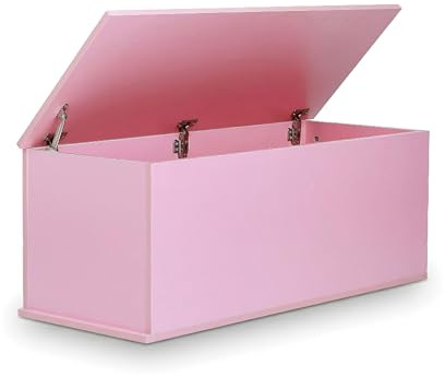 VDD Scatola portaoggetti, baule per giocattoli, cassapanca per coperte, larghezza 100 cm, rosa