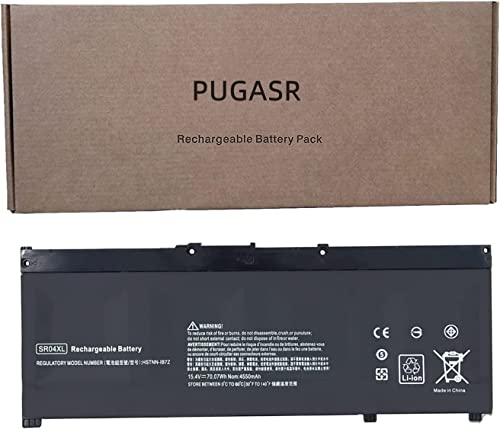 PUGASR SR04XL SR03XL Laptop Battery for HP Pavilion 15-CB0XX 15-CX0XX 15-CB041NR 15-CX0056WM Omen 15-CE015DX 15-CE000 15-DC0000 Series 917678-1B1 917678-2B1 15.4V 70.07Wh
