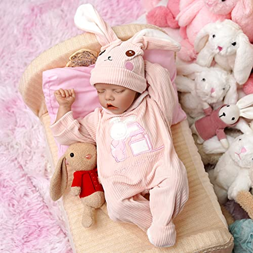BABESIDE Reborn Femmina - Bambole realistiche da 17 pollici, realizzate a mano, in tessuto morbido, per neonati, come un bambino che dorme