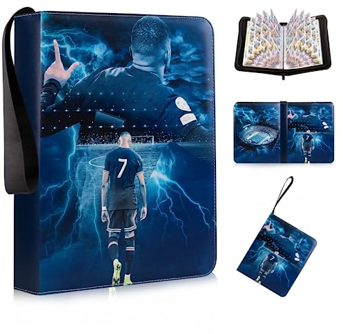 Egmelos 50 Seiten Sammelkarten Album Fussball, Sammelalbum für Fußball Karten, 900 Trainer Sammelkartenalben, Karten Halter für Fußball Basketball