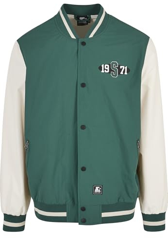 STARTER BLACK LABEL Herren Starter Nylon College Jacket darkfreshgreen/palewhite, S
