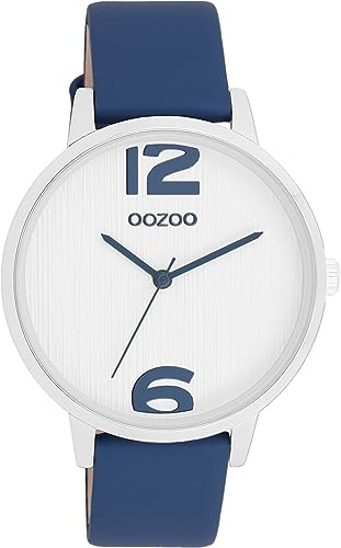 OOZOO Timepieces Damen Uhr | Armbanduhr Damen mit Lederarmband | Hochwertige Uhr für Frauen | Edle Analog Damenuhr in rund
