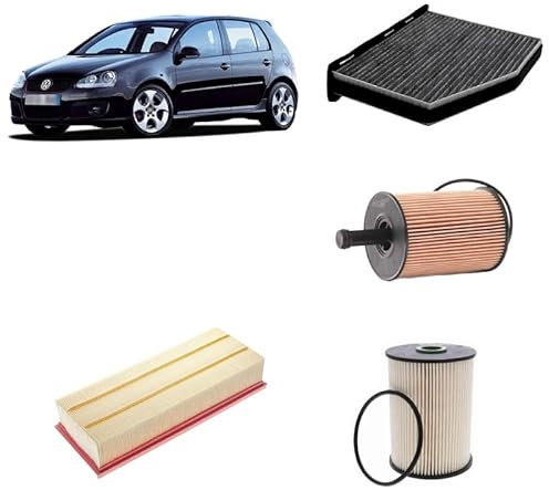 Kit tagliando 4 filtri originali per Volkswagen Golf 5 V 2.0 TDI,AZV/BMM/BKD