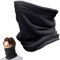 AWAVM Black Thermal Unisex Fleece Snood Scarf Outdoor Neck Warmer Winter Ski Tube Beanie Motorbike Cycling Running Earmuff Nose Warmer Snoods for Men for Women