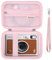 Supmay Hard Carrying Case for Fujifilm Instax Mini EVO 2-in-1 Photo Camera, Instax Mini Printer Travel Storage Case with Mesh Pocket Can Store USB Cables, Film or Other Small Accessories, Pink