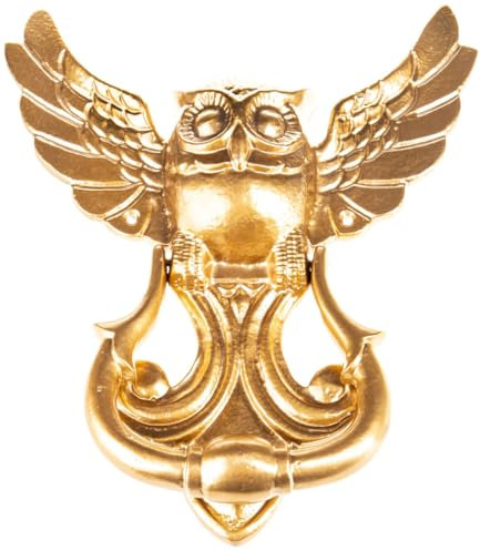 Door Knocker Antique Owl Door Fitting Gold UHU Door Decoration Bird Doorbell Door Knocker Ring LUP113 Palazzo Exclusive
