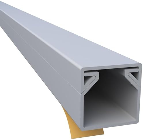 CILSON WDK1212SG 2700010 Kabelkanal Selbstklebend 12x12mm 10m, Grau - 10 Stück 1 m / 1000 mm Unaufdringliche Kabelverlegung, Einfaches Anbringen