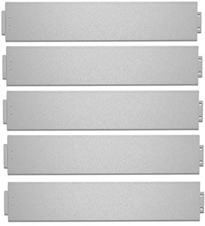 UISEBRT Rasenkante Metall 10m - 100 x 15cm Verzinkt Beeteinfassung Beetumrandung Mähkante Palisade 10 Stück (Länge 5m - Höhe 15cm)