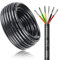 10 Meter 18AWG 6x0,75mm² Elektrischer Kabel, 6 Adriges Kabel 5V/12V/24V/300V Stromkabel Verzinntes Kupferkabel, Flexibel und Weich Niedrige Impedanz Hohe Temperaturbeständigkeit Verlängerungskabel