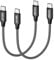 RAVIAD USB C auf USB C Kabel Kurz [2Stück 0.5M] 60W 20V/3A PD 3.0 & QC 4.0+ Schnellladekabel USB C Ladekabel für iPhone 16 15 Pro/Pro Max, Samsung S25/S24, MacBook Pro/Air, iPad Pro/Air/Mini, Pixel