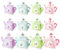 OPUHOHR 12PCS Flower Tea Party Gift boxes, Vintage Teapot Candy Boxes, Paper Candy Treat Boxes for Tea Garden Wedding Bridal Birthday Baby Shower
