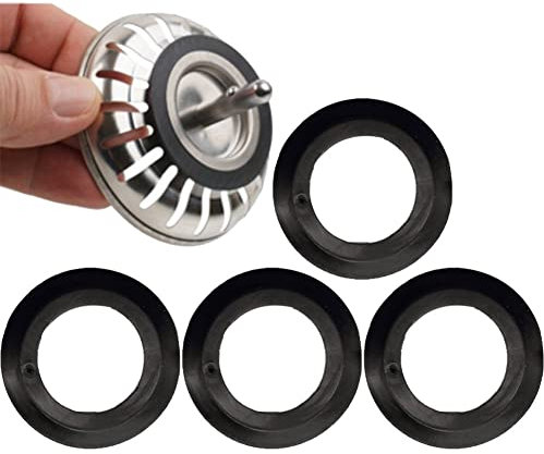 Fituenly Joint De Rondelle en Caoutchouc pour Panier, Bouchon De Filtre pour Évier De Cuisine 82 83mm, 5 Pièces