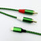 Froggen Lightning to RCA Cable, Green, Braided 2RCA Audio Male Phono Lead, Compatible with iPhone 12/11/XR/XS/8/7/6S, Hi-Fi Amplifier, AV Receiver, DJ Controller