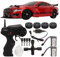 BuyWeek Voiture Télécommandée Drift, Voiture Drift RC 2,4 GHz avec Lumières LED Voitures de Course Telecommandé Haute Vitesse pour Enfant Adulte (Deux Piles)