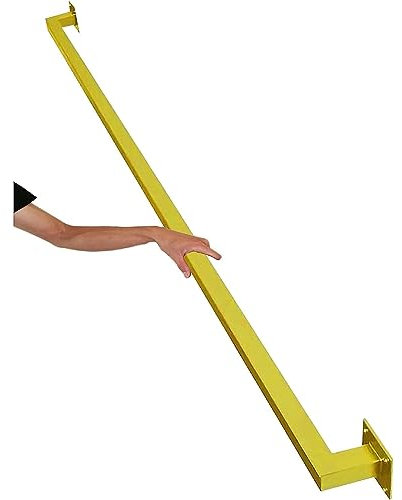 Handlauf für Treppen, goldene quadratische Treppengeländer für den Innen- und Außenbereich, Wandbalustrade aus Metall, schmiedeeiserner Handlauf, rutschfeste Stützstange, 1 Fuß – 20 Fuß (Grö