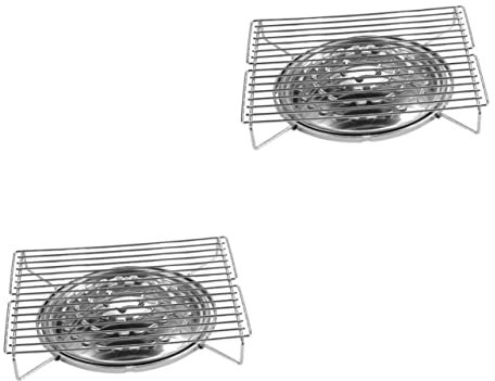 BCOATH 2 Stk Grill Campingkocher Outdoor-Wok-Brenner Campingbrenner mit Gaskocher für Rucksacktouren Camping-Gaskocher Butankocher im Freien tragbarer Gasbrenner Herdbrenner Silver