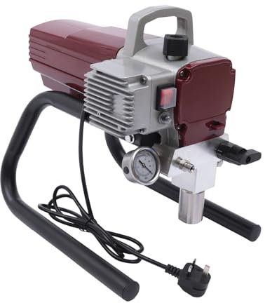 1800W Airless Wall Paint Sprayer Fence Paint Sprayer, Adjustable Spray Pressure Airless Spray Gun Machine with 3.94 in Hose, High Pressure DIY Wall Painting Projects, Handheld Electric Paint Sprayers