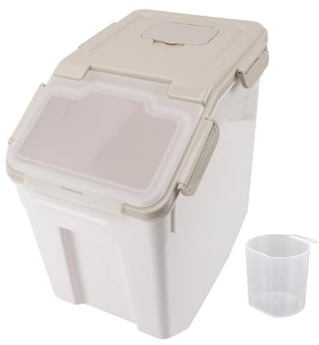 Contenitore ermetico e impermeabile per riso in PP con coperchio dosatore, contenitore ermetico e impermeabile, capacità 15 kg