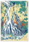 Kirifuri-Wasserfall auf dem Kurokami Poster von Katsushika Hokusai 80 x 120 cm Wandbilder Wanddeko