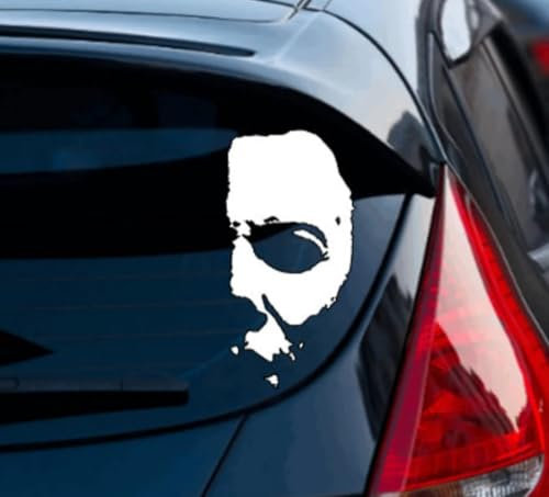 Horror Horrorfilm Maske Gesicht Aufkleber Größe/Farbe ANPASSBAR Sticker Autoaufkleber