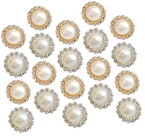 TEHAUX 1set Hairpin Delicate Pearl Faux Nail Art Rhinestone Glue Pearl Drop Earrings Beads for Jewelry Making Decorating Hair Gems Nail Gems Nail Charms Pearl Embellishments Pearls 20pcs