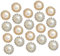 TEHAUX 1set Hairpin Delicate Pearl Faux Nail Art Rhinestone Glue Pearl Drop Earrings Beads for Jewelry Making Decorating Hair Gems Nail Gems Nail Charms Pearl Embellishments Pearls 20pcs