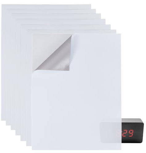 BENECREAT 7 Sheets LED Light Blocking Stickers, 17x13cm White Adhensive Light Filters, Light Dimming Sheets, Blackout Light Stickers for Electronics, Alarm Clock, Radio, Cable Box, Monitor