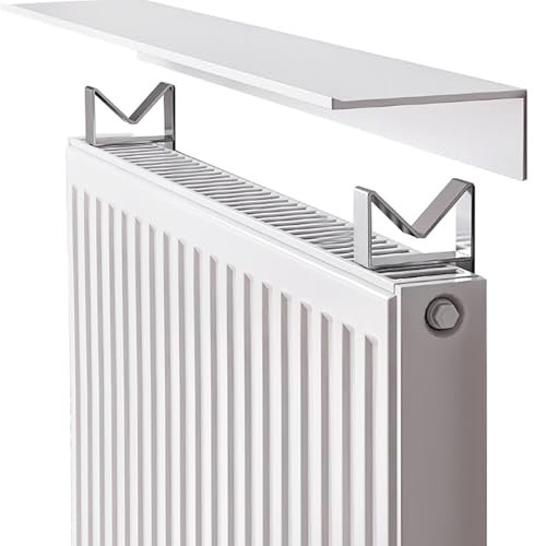 Mixtric Heizkörper Ablage, Universal-Heizkörperabdeckungen, Badezimmer-Heizkörper Ablage, Für Wohndeko 35 40 45 50 55 60 70 80 cm, Für Küche/Kindergarten/Studio,Weiß,35cm
