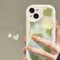 Compatible with iPhone 7/8/SE 2020/SE 2022 Green Heart Chain Soft Phone Case Shockproof Durable Slim Anti Scratch Lightweight