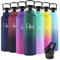 Motswedi Botella Termica, 1000ml sin BPA, Botella Agua Acero Inoxidable, Frio/Calor, Botella Agua con Pajita, a Prueba Fugas, Botella Agua Termica para Deporte, Oficina, Verde Oscuro & Azul Oscuro