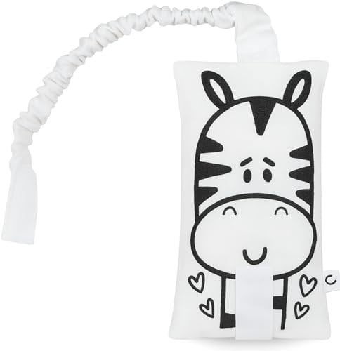 Thermikoa Saquito Térmico Anticólicos para Bebés Recién Nacidos con Cinturón Ajustable y Semillas de Trigo y Lavanda | Tamaño 19x11 cm | Calentable en Microondas (Cebra)