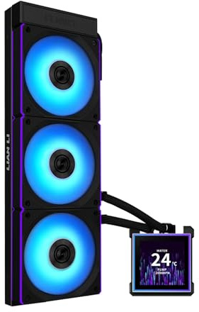 Lian Li Hydroshift II-S 360CL ARGB Liquid CPU Cooler – 360 mm AIO – schermo quadrato IPS LCD 3,4 – Daisy-Chain – silenziosa – Intel LGA 1851/1700, AMD AM5/AM4-3X CL120 ARGB Fan – nero (HS2LCDS36CB)