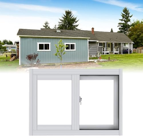 Finestra Ventilazione,finestre scorrevoli Orizzontali Trasparenti con Vetro,Sostituzione Finestra,per Ristoranti Cucina Negozio Gar