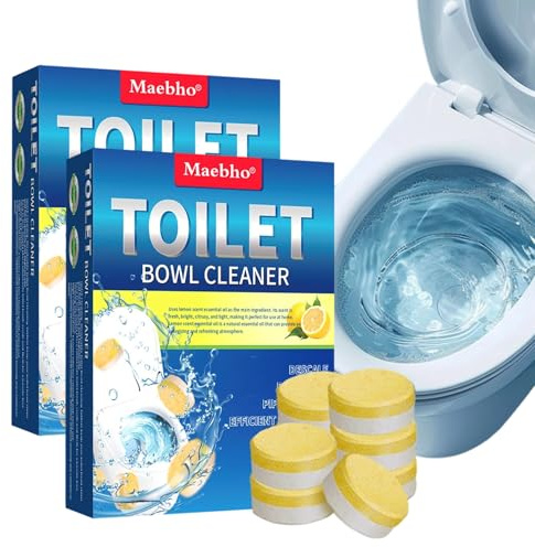 Détartrant WC,48 Comprimés WC Anti-Calcaire Extra Fort | Élimine les Dépôts Tenaces et les Taches, Action Rapide, Parfum Citron pour une Hygiène Parfaite