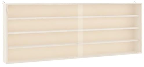Braune Wandvitrine mit Türen – Robustes Sperrholz, 4 Regale, Transparente PET-Türen, 60 X 8,5 X 37 cm, für Wohn-/Schlafzimmer (100 x 8,5 x 37 cm)