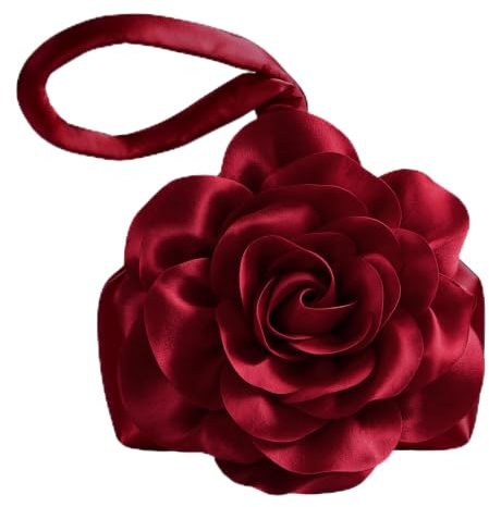BABEYOND Handtasche Damen mit Rosenverzierung, Elegante Clutch für Abendparty & 1920er Jahre - Abschlussball, Hochzeit Brautzubehör
