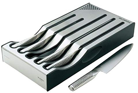 Global G-88/555ST Messerset 6 teilig mit Messerablage