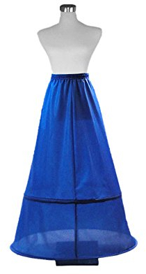 Loywe, Reifrock Petticoat aus Satin, 2 Ringe, Taille Umfang bis 90cm, LW4809-B-N