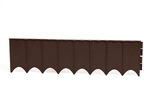 Prosper Plast IKRR-R222 595 x 16 cm Gartenzaun - Braun (12-teilig)