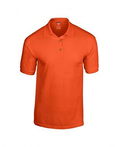 Gildan Adult DryBlend Jersey Short Sleeve Polo Shirt (S) (Orange)
