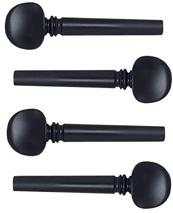 Wittner 274114, Set mit 4 Violinwirbeln Ultra, für 4/4-3/4 Violine, schwarz, 4er Pack, Made in Germany
