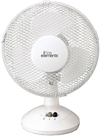 Fine Elements 22,9 cm oscillante 2 velocità leggero ventilatore da tavolo per ufficio e casa