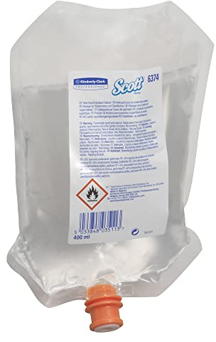 Scott, 6374, Toilettensitz- und Oberflächenreiniger, 400 ml, transparent, 6 x 400 ml Nachfüllbeutel