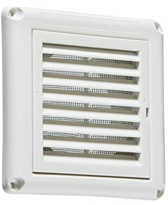 Knightsbridge EX009W 100mm/4 Extractor Fan Grille with Fly Screen-White