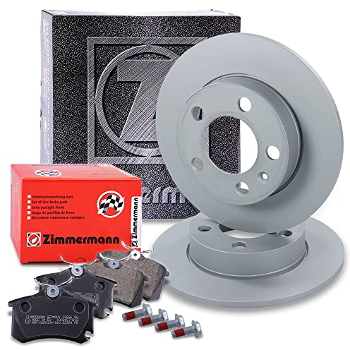 ZIMMERMANN Bremsenset Hinterachse inkl. Bremsscheiben Ø 230 mm Voll + Bremsbeläge hinten